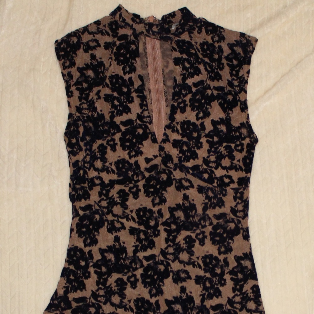 Navy Blue Floral bodysuit